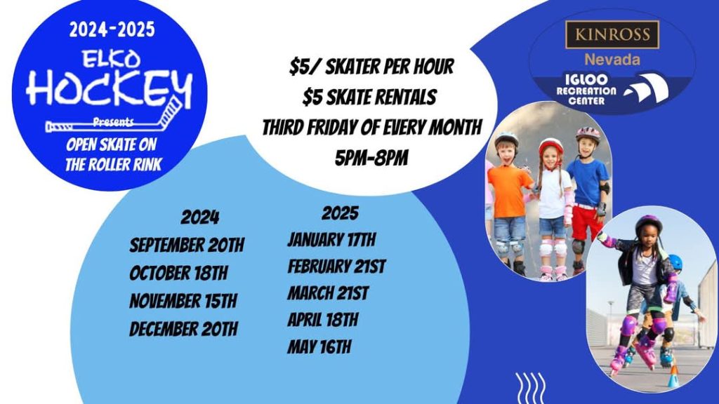 Open Skate on the Roller Rink at Kinross Nevada Igloo Recreation Center